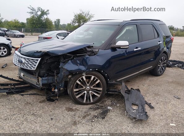 1FM5K8HTXGGD33252 2016 FORD EXPLORER Blue წინა მარცხენა ხედი სამი მეოთხედიდან