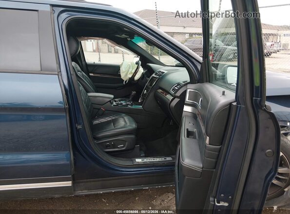 1FM5K8HTXGGD33252 2016 FORD EXPLORER Blue წინა სალონის ხედი