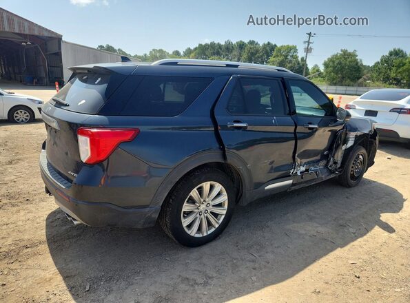 1FM5K8LC4NGA90431 2022 FORD EXPLORER Синий Задняя правая четверть