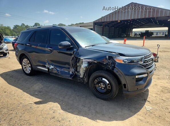 1FM5K8LC4NGA90431 2022 FORD EXPLORER Синий Передняя правая четверть
