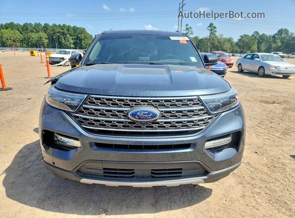 1FM5K8LC4NGA90431 2022 FORD EXPLORER Синий Вид спереди