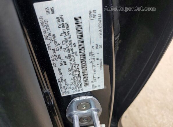 1FMCU0BZ5MUB04569 2021 FORD ESCAPE Black VIN կոդի պիտակի տեսք