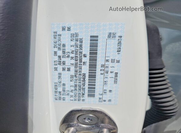 1FMCU0E14SUB48260 2025 FORD ESCAPE White VIN sticker view