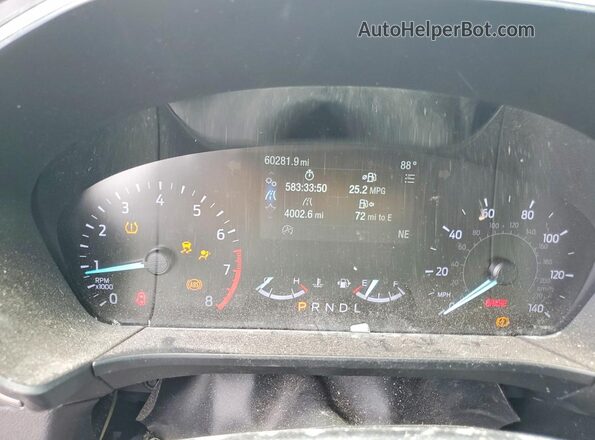 1FMCU0F60MUA09918 2021 FORD ESCAPE White Вид щитка приладів