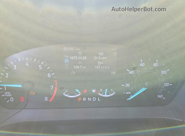 1FMCU0F63MUA31542 2021 FORD ESCAPE Черный Вид щитка приборов