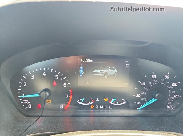 1FMCU0F68LUB56454 2020 FORD ESCAPE Blue Вид щитка приладів