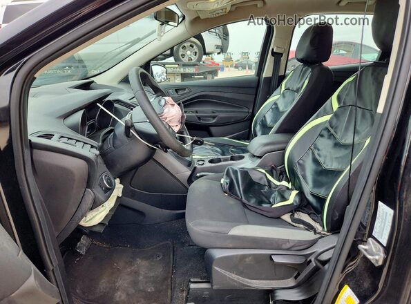 1FMCU0F70GUB32468 2016 FORD ESCAPE Black Widok wnętrza z przodu