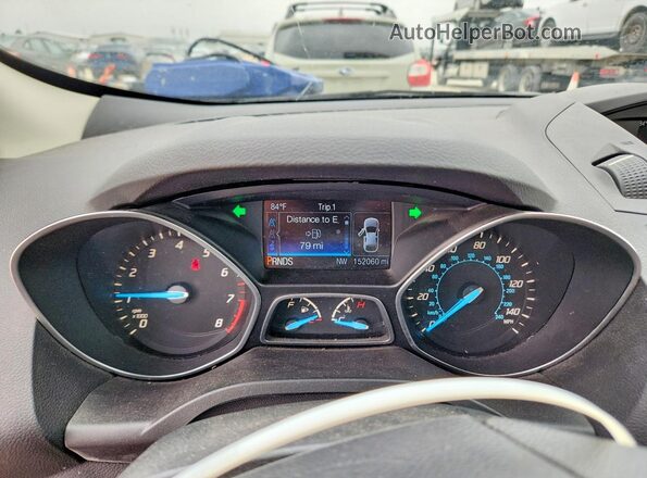 1FMCU0F70GUB32468 2016 FORD ESCAPE Black Widok zestawu wskaźników