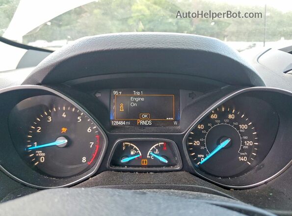 1FMCU0F70HUD34258 2017 FORD ESCAPE Золотой Вид щитка приборов