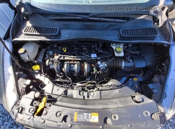 1FMCU0F70JUC33887 2018 FORD ESCAPE Black Vista del compartimento del motor
