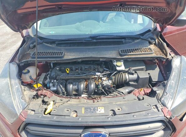 1FMCU0F71JUA16106 2018 FORD ESCAPE Maroon Engine compartment view