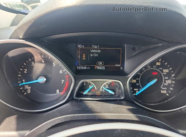 1FMCU0F71KUB94910 2019 FORD ESCAPE Серебряный Вид щитка приборов