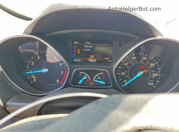 1FMCU0F71KUC20860 2019 FORD ESCAPE Gray Вид щитка приладів