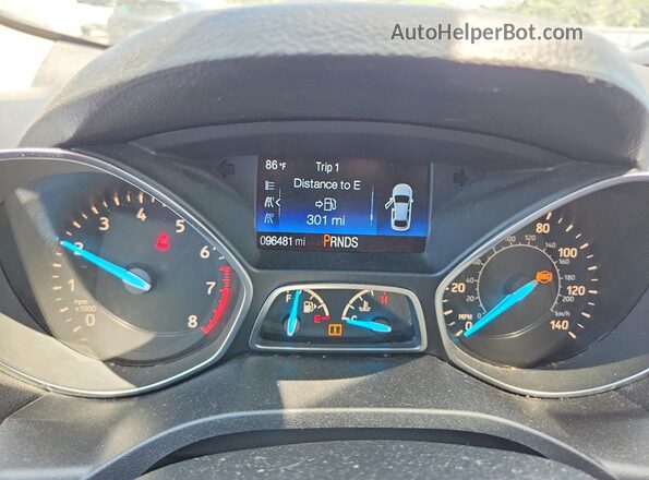 1FMCU0F72HUB28035 2017 FORD ESCAPE Beige ხელსაწყოთა პანელის ხედი