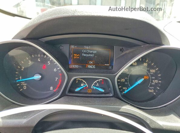 1FMCU0F72HUC67114 2017 FORD ESCAPE Серый Вид щитка приборов