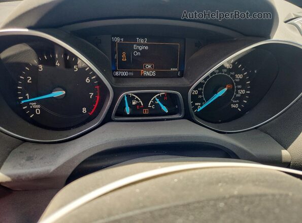1FMCU0F72HUD40174 2017 FORD ESCAPE Blue ხელსაწყოთა პანელის ხედი