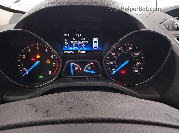 1FMCU0F72KUB50026 2019 FORD ESCAPE White Սարքավորումների վահանակի տեսք