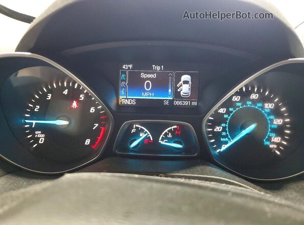 1FMCU0F73GUC50353 2016 FORD ESCAPE White Instrument cluster view