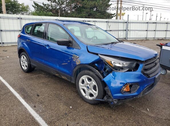 1FMCU0F73JUA28452 2018 FORD ESCAPE Blue Delantero derecho