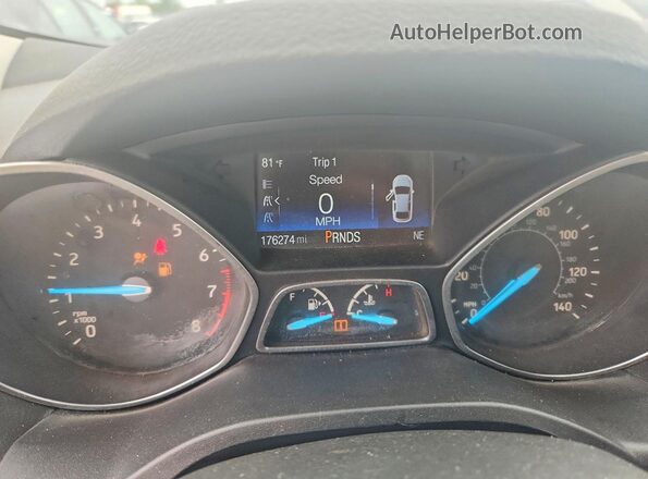 1FMCU0F73JUA28452 2018 FORD ESCAPE Blue Vista del cuadro de instrumentos