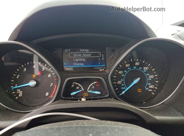 1FMCU0F74GUC21038 2016 FORD ESCAPE White ხელსაწყოთა პანელის ხედი