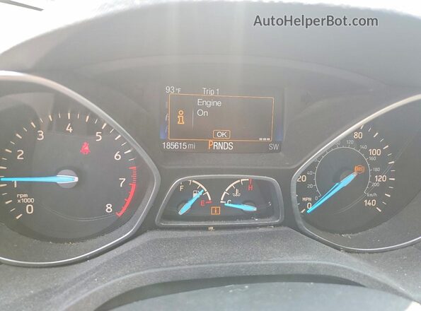 1FMCU0F74HUB22799 2017 FORD ESCAPE White Вид щитка приладів