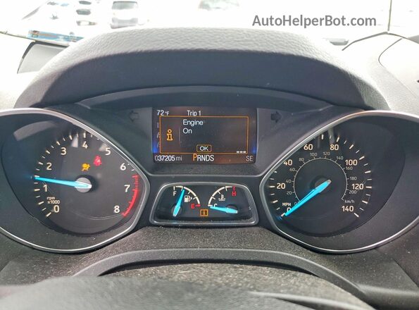 1FMCU0F74HUB37819 2017 FORD ESCAPE Silver Instrument cluster view