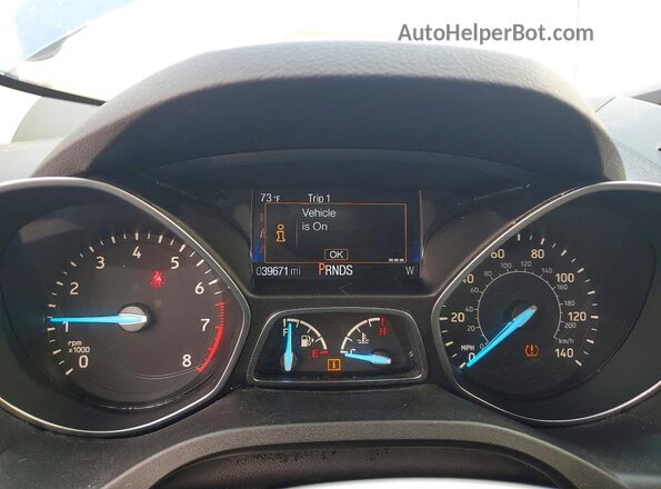 1FMCU0F74JUA34809 2018 FORD ESCAPE Blue Вид щитка приладів