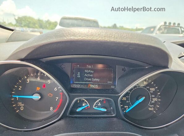 1FMCU0F74JUA54154 2018 FORD ESCAPE Blue Instrument cluster view
