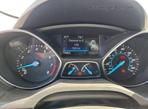 1FMCU0F75GUB41313 2016 FORD ESCAPE Black Widok zestawu wskaźników