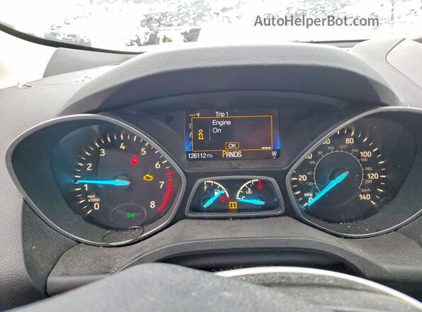1FMCU0F75HUB00245 2017 FORD ESCAPE White Instrument cluster view