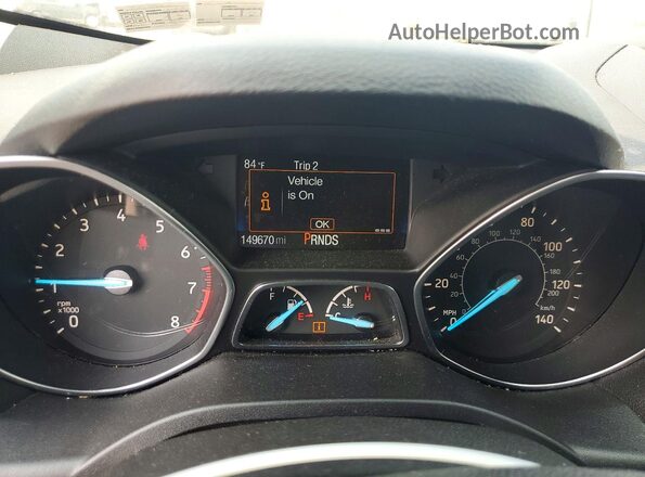 1FMCU0F75JUB34305 2018 FORD ESCAPE Gray ხელსაწყოთა პანელის ხედი
