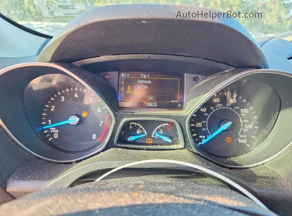 1FMCU0F75KUB62588 2019 FORD ESCAPE White ხელსაწყოთა პანელის ხედი