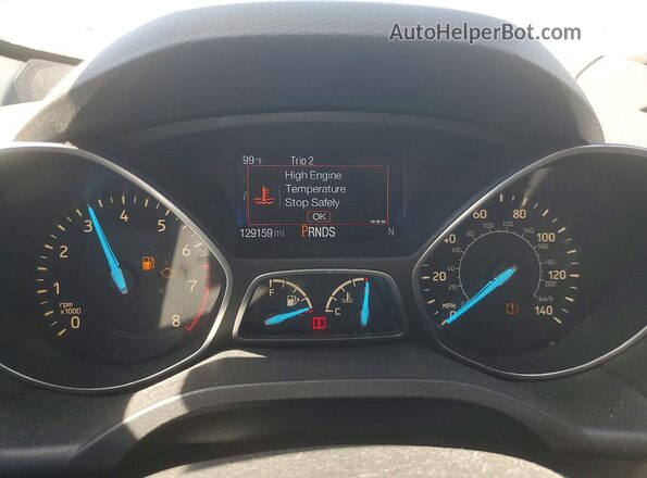 1FMCU0F76HUA91331 2017 FORD ESCAPE Black Vista del cuadro de instrumentos