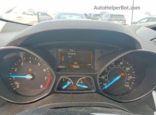 1FMCU0F76HUC05778 2017 FORD ESCAPE White Instrument cluster view