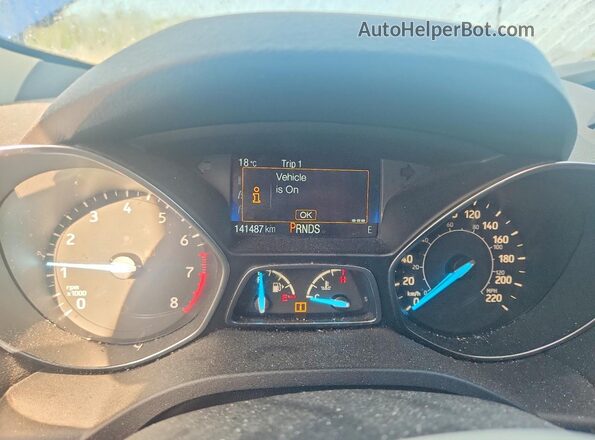1FMCU0F77JUD10965 2018 FORD ESCAPE Синий Вид щитка приборов