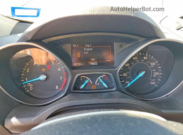1FMCU0F79HUB01754 2017 FORD ESCAPE Black Instrument cluster view