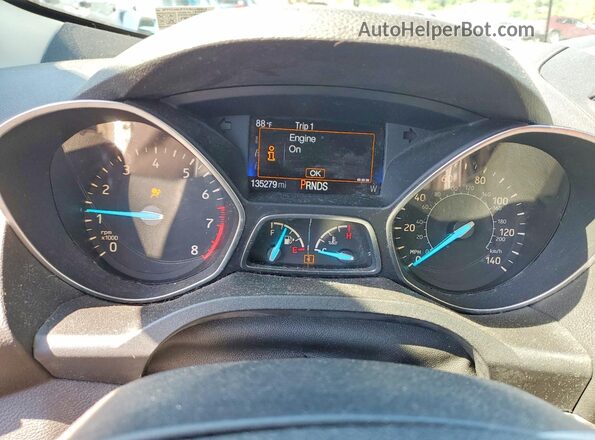 1FMCU0F79HUC83875 2017 FORD ESCAPE Black Вид щитка приладів
