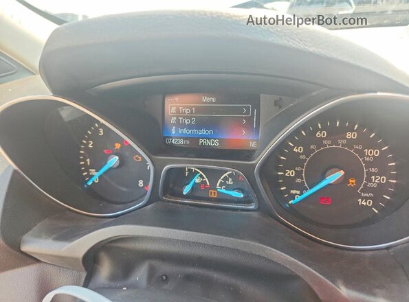1FMCU0F79HUE21236 2017 FORD ESCAPE Charcoal Instrument cluster view