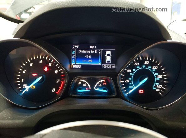 1FMCU0F7XGUB72122 2016 FORD ESCAPE Серый Вид щитка приборов