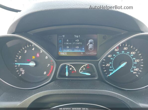 1FMCU0F7XGUC38667 2016 FORD ESCAPE Gray Widok tylnych siedzeń