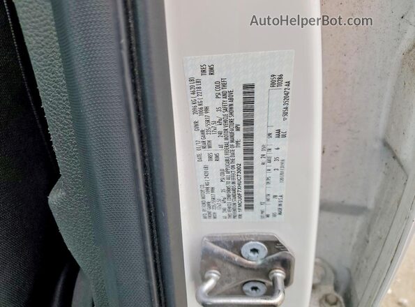 1FMCU0F7XHUC73002 2017 FORD ESCAPE White Widok naklejki z numerem VIN