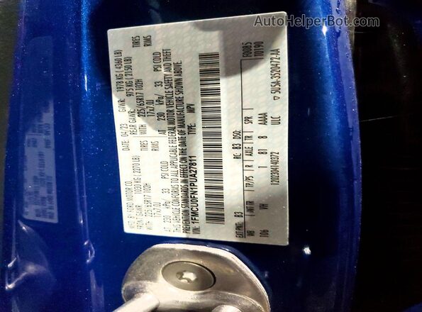 1FMCU0FN1PUA27811 2023 FORD ESCAPE Синий Вид подкапотного пространства