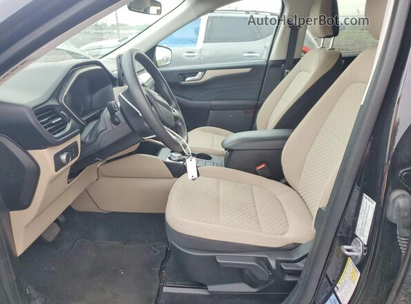 1FMCU0G62MUA22989 2021 FORD ESCAPE Black Widok wnętrza z przodu