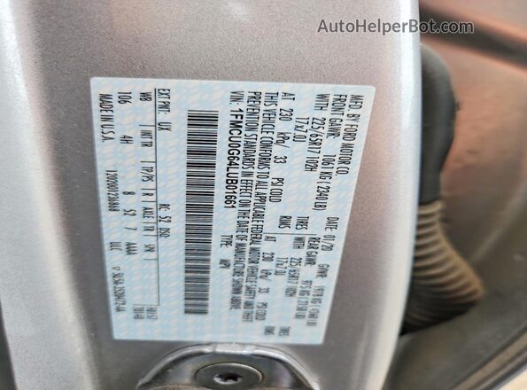 1FMCU0G64LUB01661 2020 FORD ESCAPE Серебряный Вид подкапотного пространства