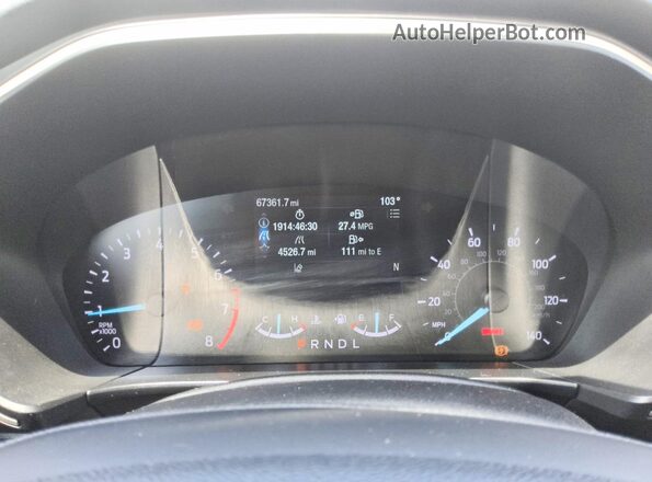 1FMCU0G67MUA07937 2021 FORD ESCAPE White Instrument cluster view