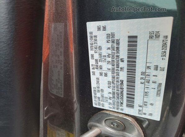 1FMCU0G68NUB15940 2022 FORD ESCAPE Gray Widok naklejki z numerem VIN