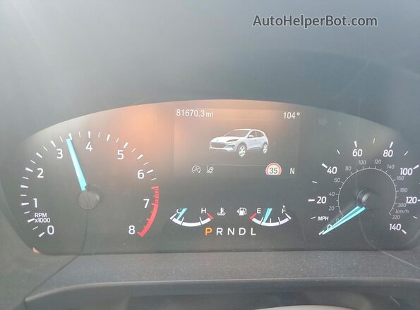 1FMCU0G6XMUA23632 2021 FORD ESCAPE Gray Widok zestawu wskaźników