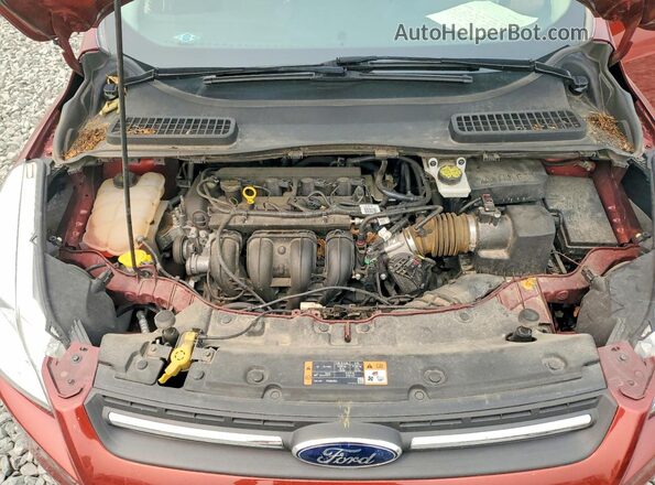 1FMCU0G72GUA18924 2016 FORD ESCAPE Red ძრავის განყოფილების ხედი
