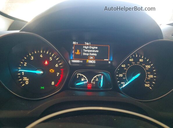 1FMCU0G93JUB47148 2018 FORD ESCAPE White Instrument cluster view